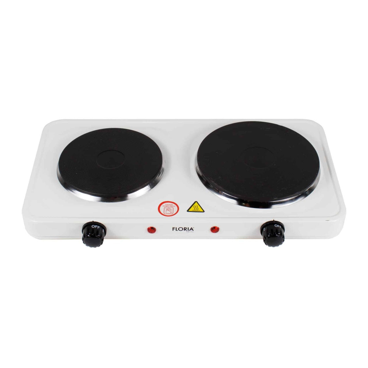 Plita electrica 2 ochiuri 2500W cu termostat, alb, incastrabila, clasa A