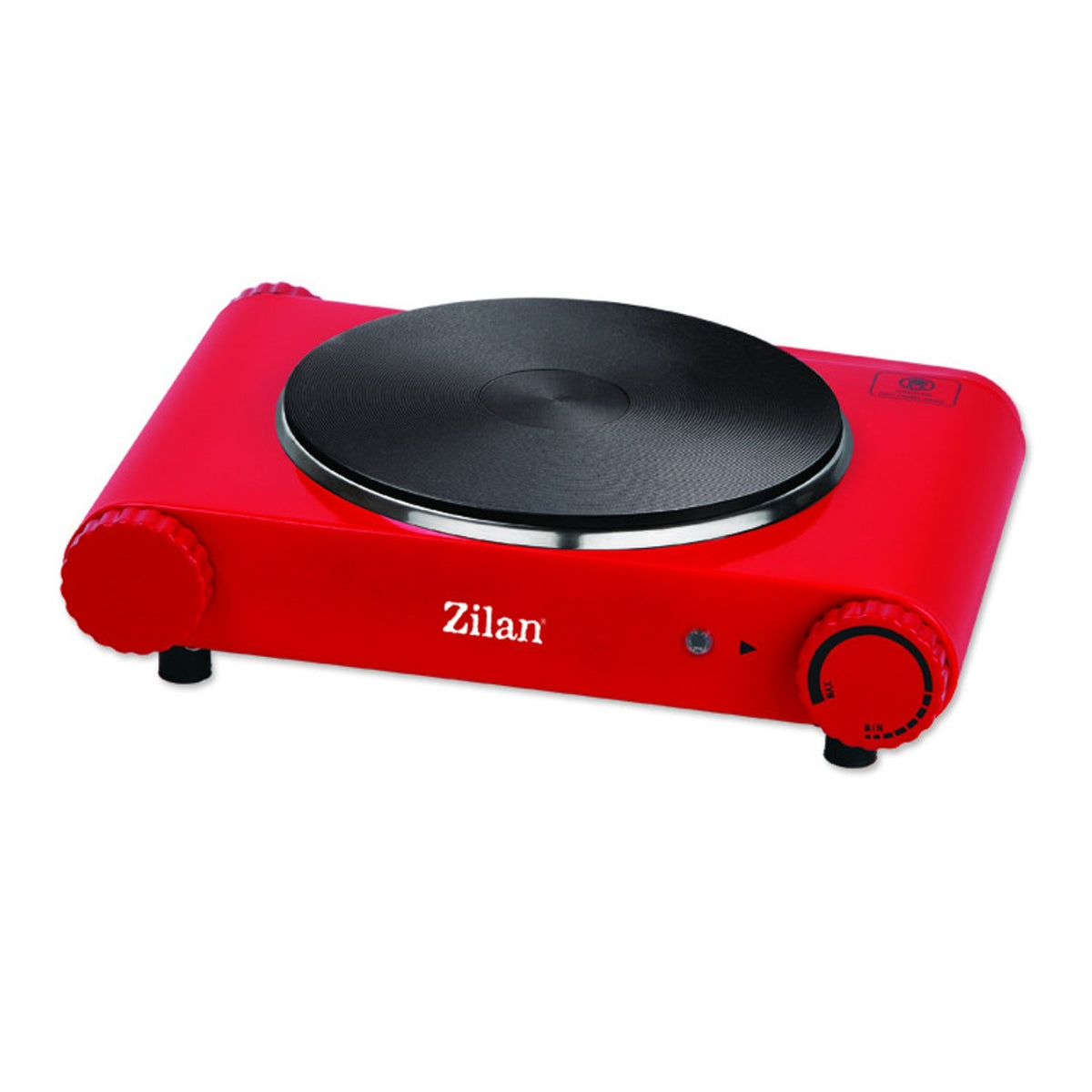 Plita electrica cu 1 ochi, placa fonta, termostat reglabil, 1500W, rosie