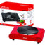 Plita electrica cu 1 ochi, placa fonta, termostat reglabil, 1500W, rosie