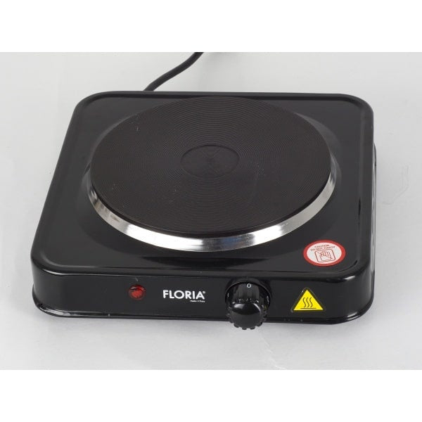 Plita electrica cu 1 ochi, termostat reglabil, 1000W, negru