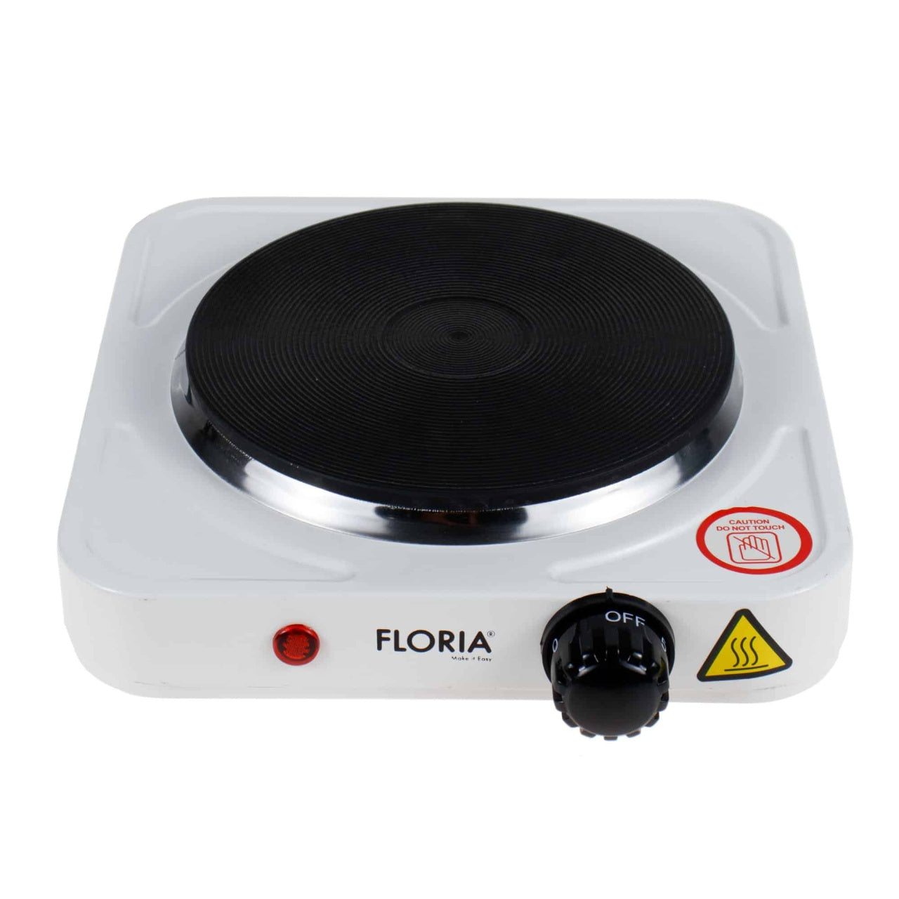 Plita electrica cu un ochi, 1000W, termostat, alb, control mecanic