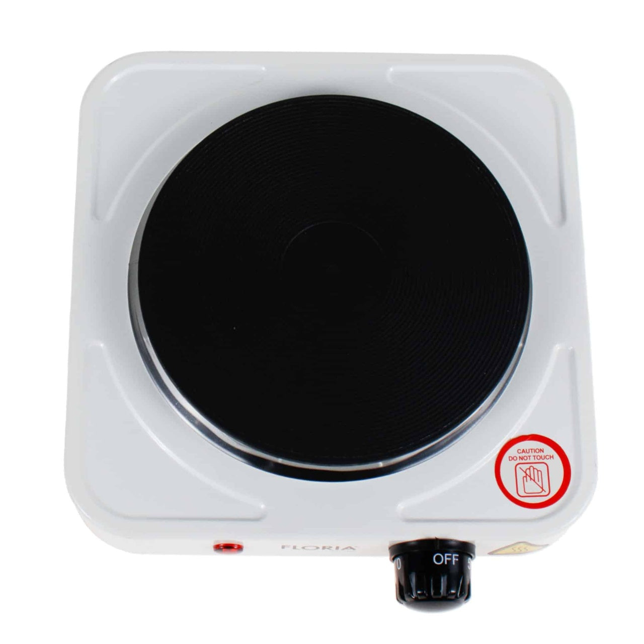 Plita electrica cu un ochi, 1000W, termostat, alb, control mecanic