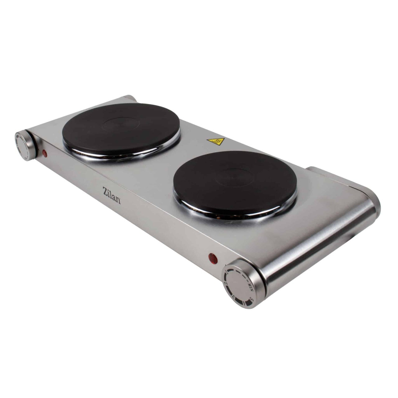 Plita electrica inox cu 2 ochiuri, termostat, 2250W, placa 180mm