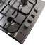 Plita incorporabila cu 4 ochiuri, gaz GPL sau natural, fara aprindere electrica, inox
