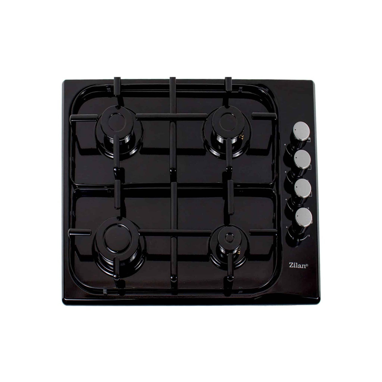 Plita incorporabila gaz GPL sau natural, 4 ochiuri, aprindere electrica, negru