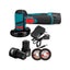 Polizor unghiular electric cu 2 acumulatori de 12V si 2 discuri, portabil, putere 750W, 19500 rpm, cu statie de incarcare, negru