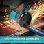 Polizor unghiular electric cu 2 acumulatori de 12V si 2 discuri, portabil, putere 750W, 19500 rpm, cu statie de incarcare, negru