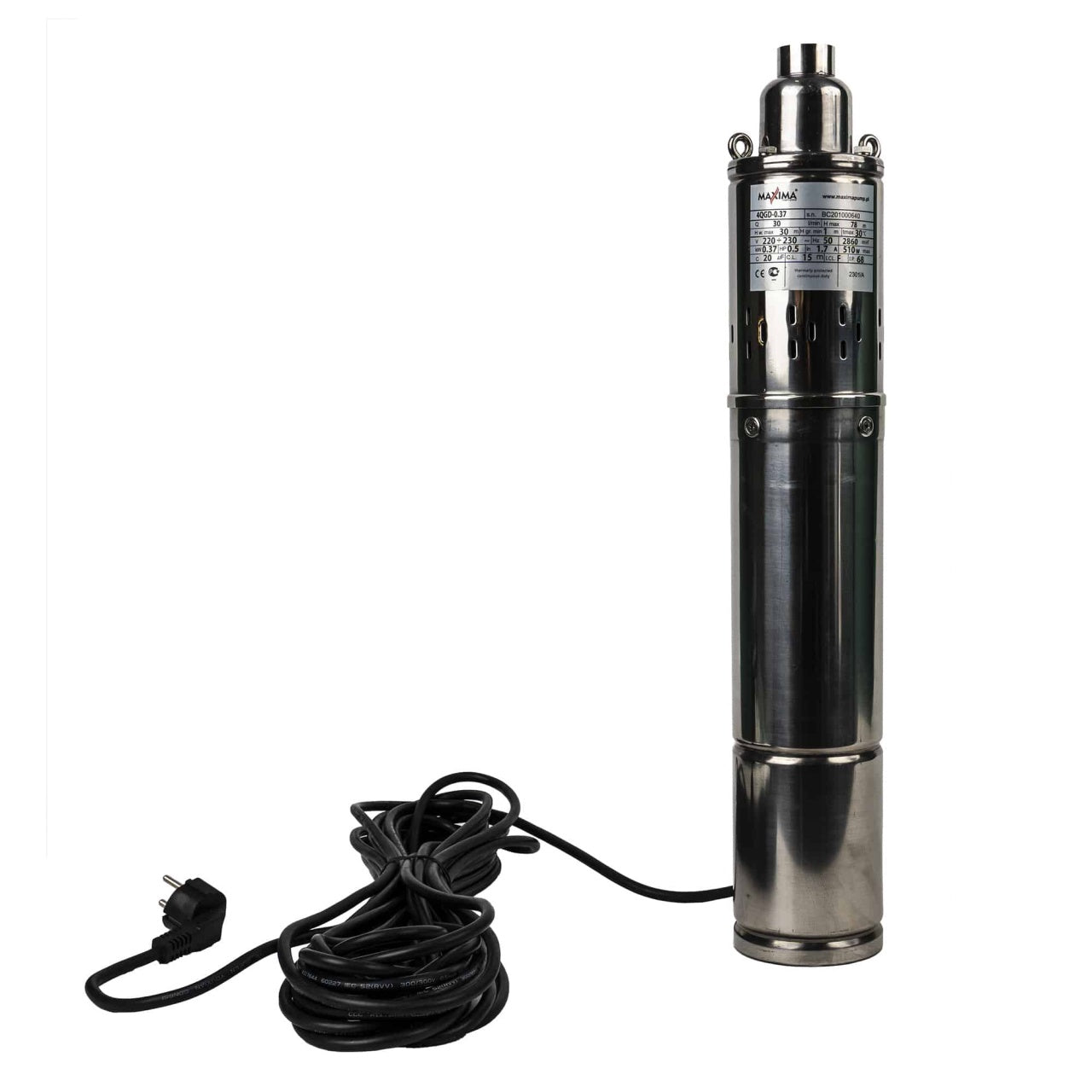 Pompa apa submersibila 4QGD-0.37, 510W, inaltime refulare 78m, inox
