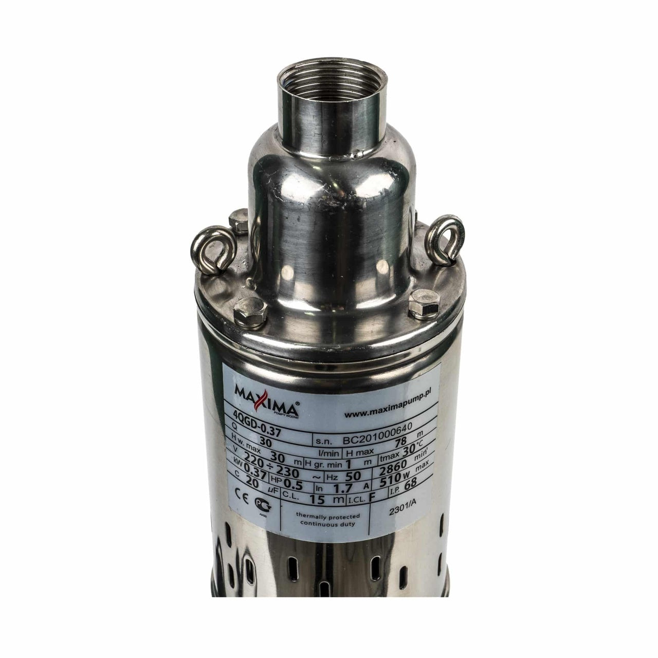Pompa apa submersibila 4QGD-0.37, 510W, inaltime refulare 78m, inox