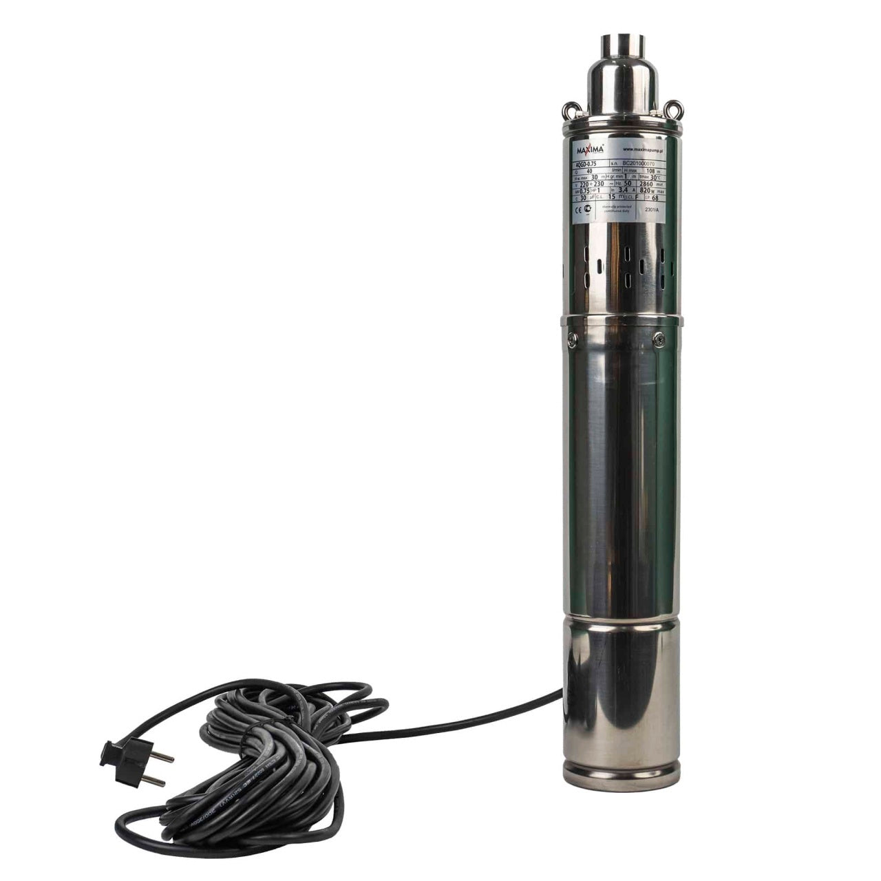 Pompa apa submersibila 820W, inaltime refulare 108m, inox, 40 l/min