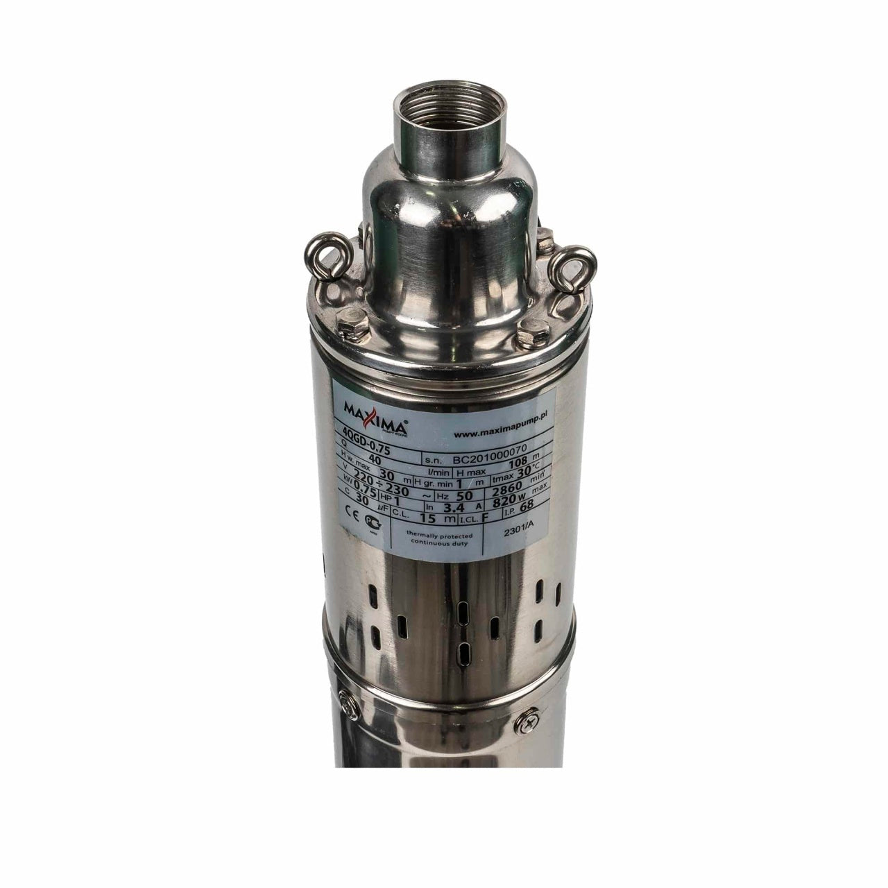 Pompa apa submersibila 820W, inaltime refulare 108m, inox, 40 l/min