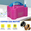 Pompa compresor pentru umflat baloane, putere 600 W, dimensiuni 20 x 15 x 12 cm, volumul de aer 750 L / min, electric, roz