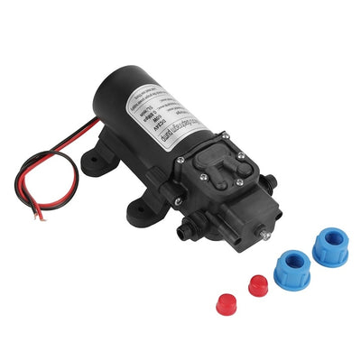 Pompa de apa electrica cu diafragma, 12V, putere 60W, debit 5L/min, aspiratie verticala- 1.5m/4.92ft, ridicare- 50m/164.04ft, negru