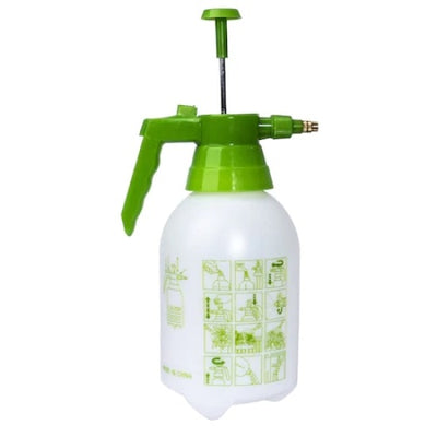 Pompa manuala pentru stropit, capacitate rezervor 1.5L, din plastic cu tija metalica, alb/verde