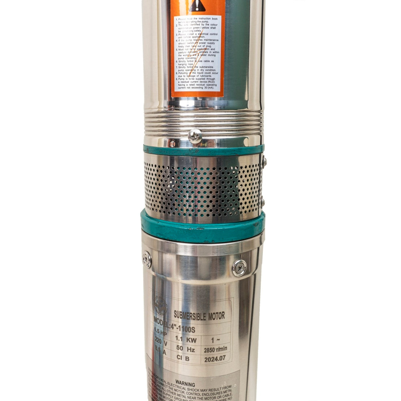Pompa submersibila din inox, 1100W, cablu 1.5m, pentru apa curata