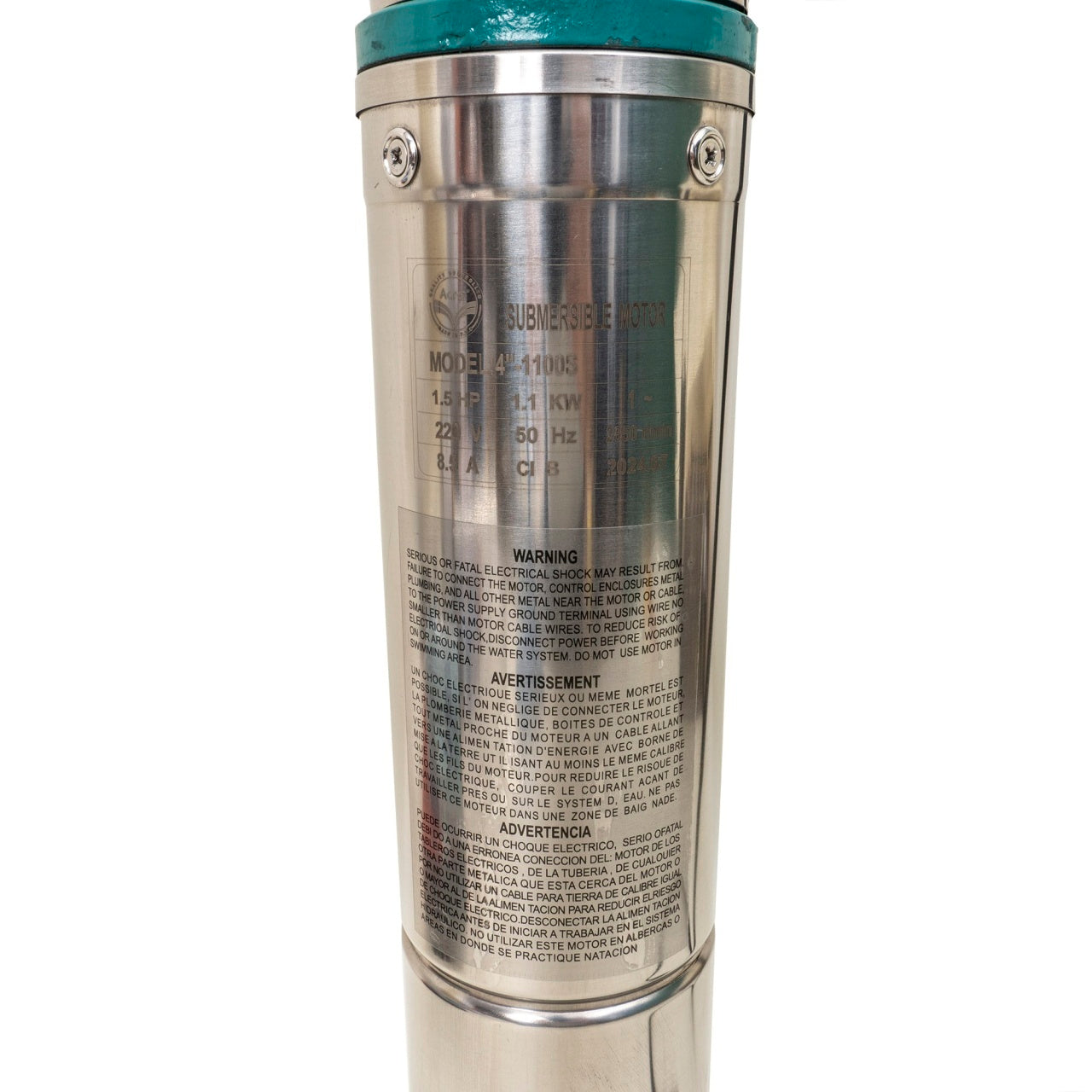 Pompa submersibila din inox, 1100W, cablu 1.5m, pentru apa curata