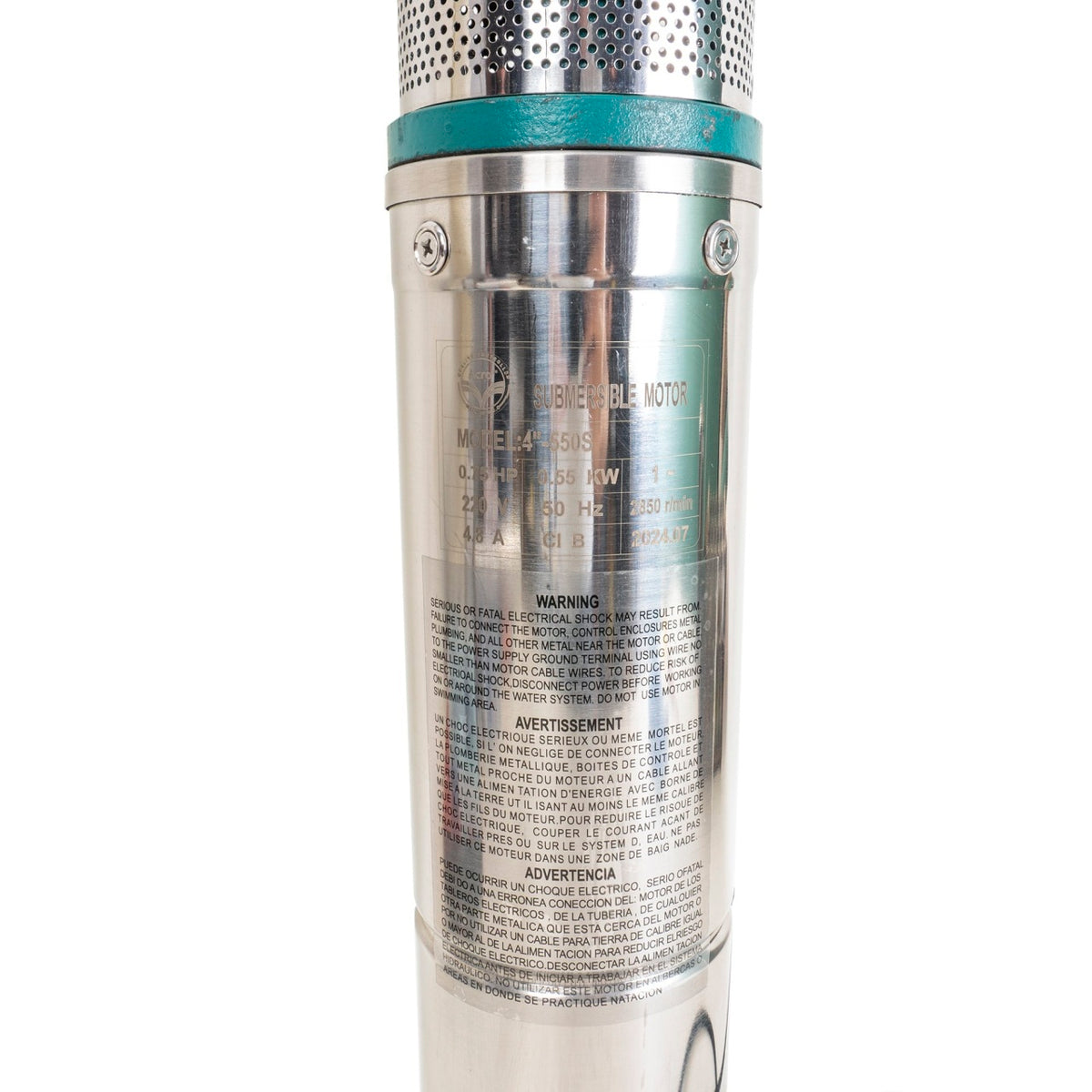 Pompa submersibila din inox, 550W, cablu 1.5m, pentru apa curata