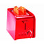 Prajitor de paine 2 felii, 7 nivele prajire, 750W, Rosu