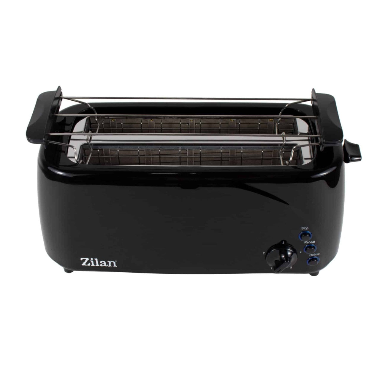 Prajitor de paine 4 felii, long slot, 1400W, functie dezghetare, negru