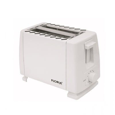 Prajitor de paine 700W, 2 felii, 7 nivele temperatura, buton oprire, carcasa inox alb
