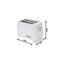 Prajitor de paine 700W, 2 felii, 7 nivele temperatura, buton oprire, carcasa inox alb