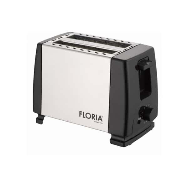 Prajitor de paine 700W, 2 felii, 7 trepte prajire, Negru/Inox