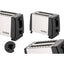 Prajitor de paine 700W, 2 felii, 7 trepte prajire, Negru/Inox