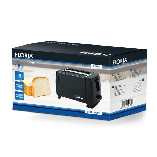 Prajitor de paine 700W, 7 nivele temperatura, capacitate 2 felii, buton oprire