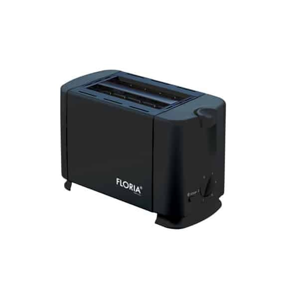 Prajitor de paine 700W, 7 trepte prajire, 2 felii, carcasa inox negru