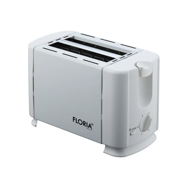 Prajitor de paine 700W cu 7 trepte de prajire si buton de oprire, 2 felii, inox alb
