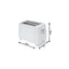 Prajitor de paine, capacitate 2 felii, 7 nivele de rumenire, putere 700W, alb