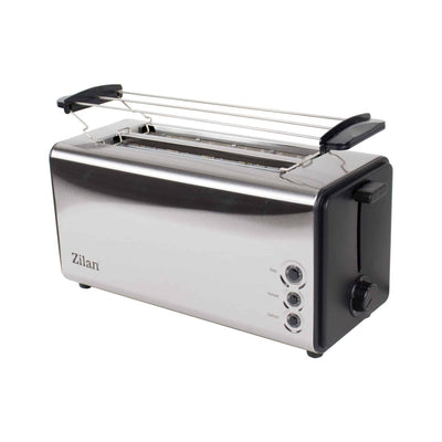 Prajitor de paine inox 1300W, 4 felii, long slot, functie dezghetare