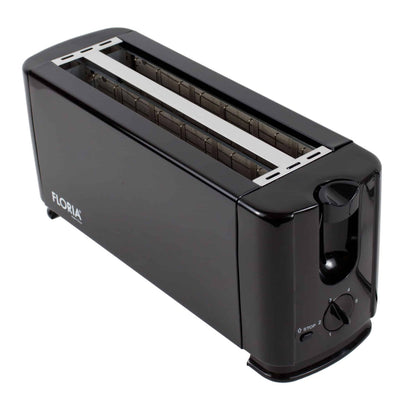 Prajitor de paine long slot 4 felii 1300W negru cu 6 niveluri de rumenire