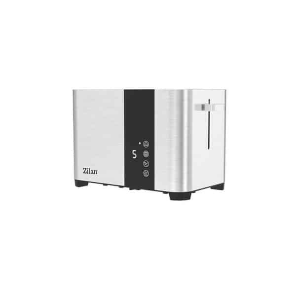 Prajitor digital pentru 2 felii cu carcasa inox, 3 functii si ecran tactil LED