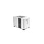 Prajitor digital pentru 2 felii cu carcasa inox, 3 functii si ecran tactil LED