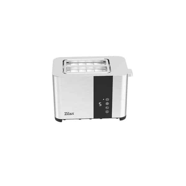 Prajitor digital pentru 2 felii cu carcasa inox, 3 functii si ecran tactil LED