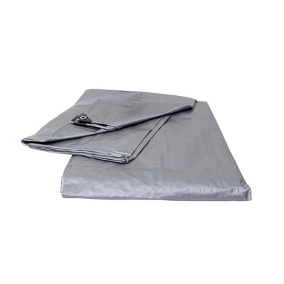 Prelata impermeabila UV 8x12m, 130gr/mp, cu inele de prindere, argintiu