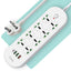 Prelungitor 2 m, 2000W, cu 8 prize, 3 USB si 1 USB tip C, buton de oprire