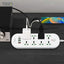 Prelungitor 2 m, 2000W, cu 8 prize, 3 USB si 1 USB tip C, buton de oprire