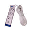 Prelungitor cu 3 prize, buton ON/OFF, 2 mufe USB, lungime cablu 3m, corp neinflamabil, comutator de suprasarcina, alb