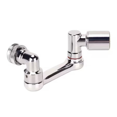Prelungitor pentru baterie chiuveta, din metal, posibilitate de rotire pana la 1080°, argintiu