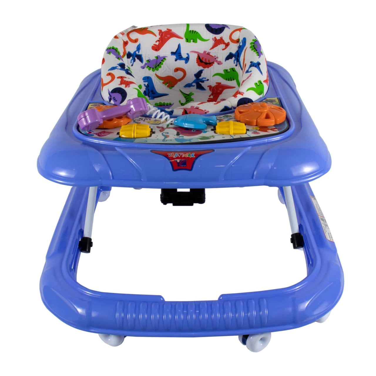 Premergator pentru copii 6 luni+ cu scaun reglabil si 10 roti pivotante, albastru