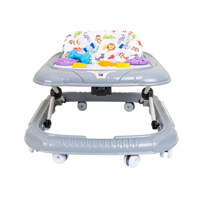 Premergator pentru copii 6 luni+, scaun reglabil, 10 roti 360°, gri