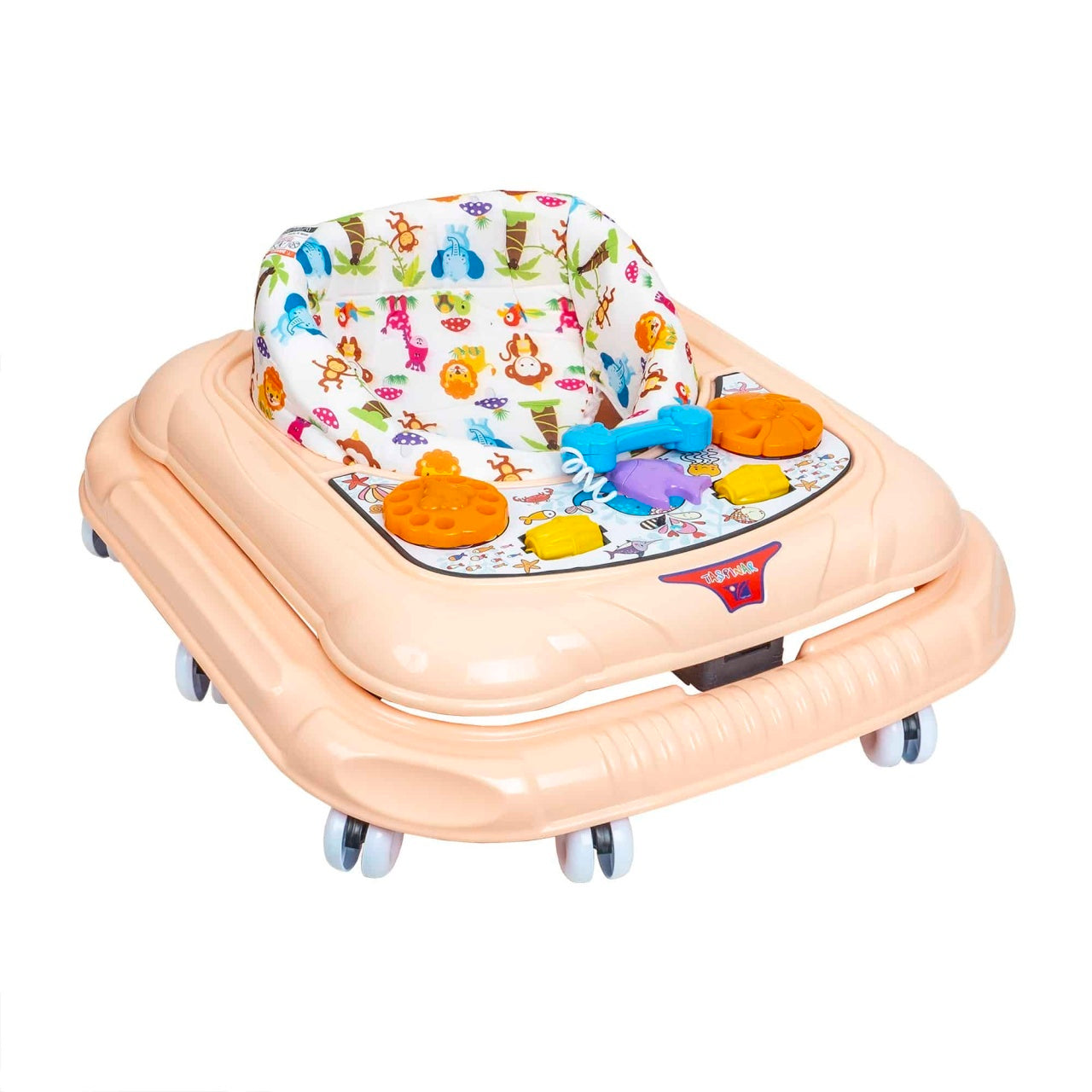 Premergator pentru copii de la 6 luni cu scaun reglabil si 10 roti pivotante