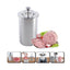 Presa pentru sunca de casa, cu termomentru, din inox, cilindrica, cu capac, capacitate 1.3L, argintiu