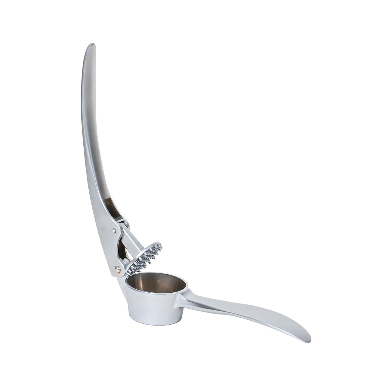 Presa usturoi din aluminiu, lux, 16 cm, argintiu