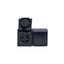 Priza dubla cu capac negru, 16A/250V, IP44, dimensiuni 130x76x50 mm