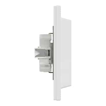 Priza dubla incastrata 16A, 230V, alb, montaj pe perete, Schuko