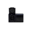 Priza dubla neagra cu capac, 16A/250V, grad protectie IP44