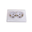 Priza dubla SCHUKO 16A 250V, culoare alb, dimensiuni 117x80x40 mm
